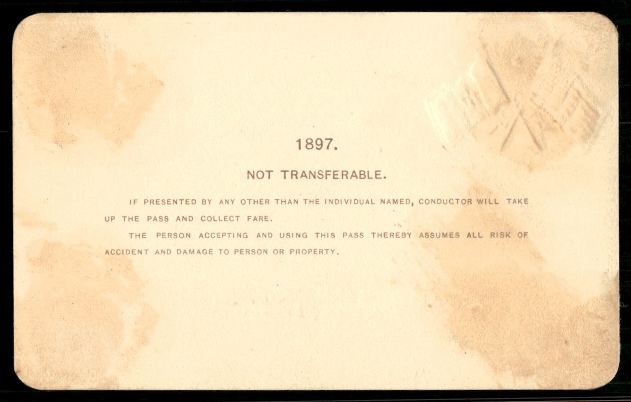 Antique 1897 International Northern USA Mexico Railroad Pass
