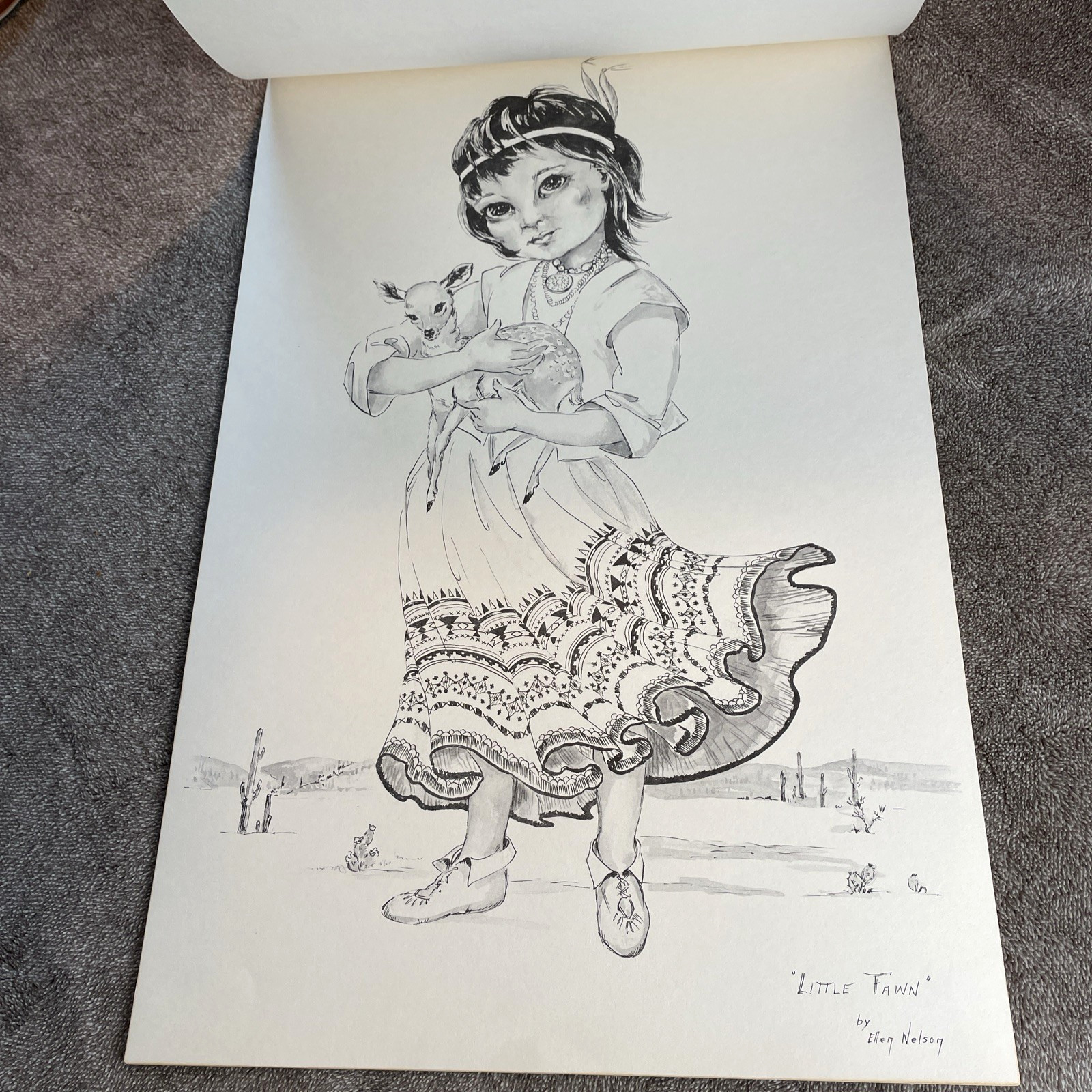 Vintage KIM’s The Heritage Doll Coloring Book 1970’s Oversized Red Farm Studios