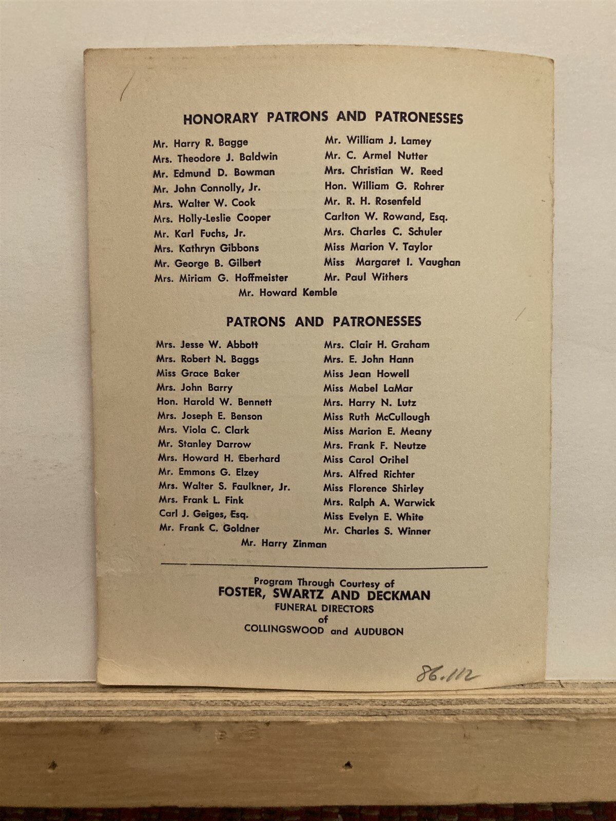 1963 May 1 Beethoven Club of Camden St. Paul’s Concert Program New Jersey NJ Vtg