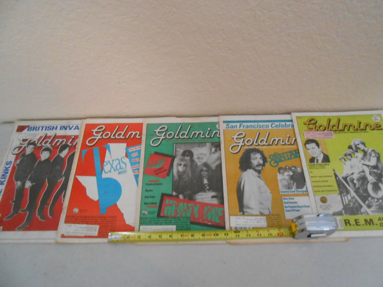 VINTAGE SET 5 GOLDMINE MAGAZINE REM / SANTANA / HEAVY METAL / MUSIC COLLECTOR’S