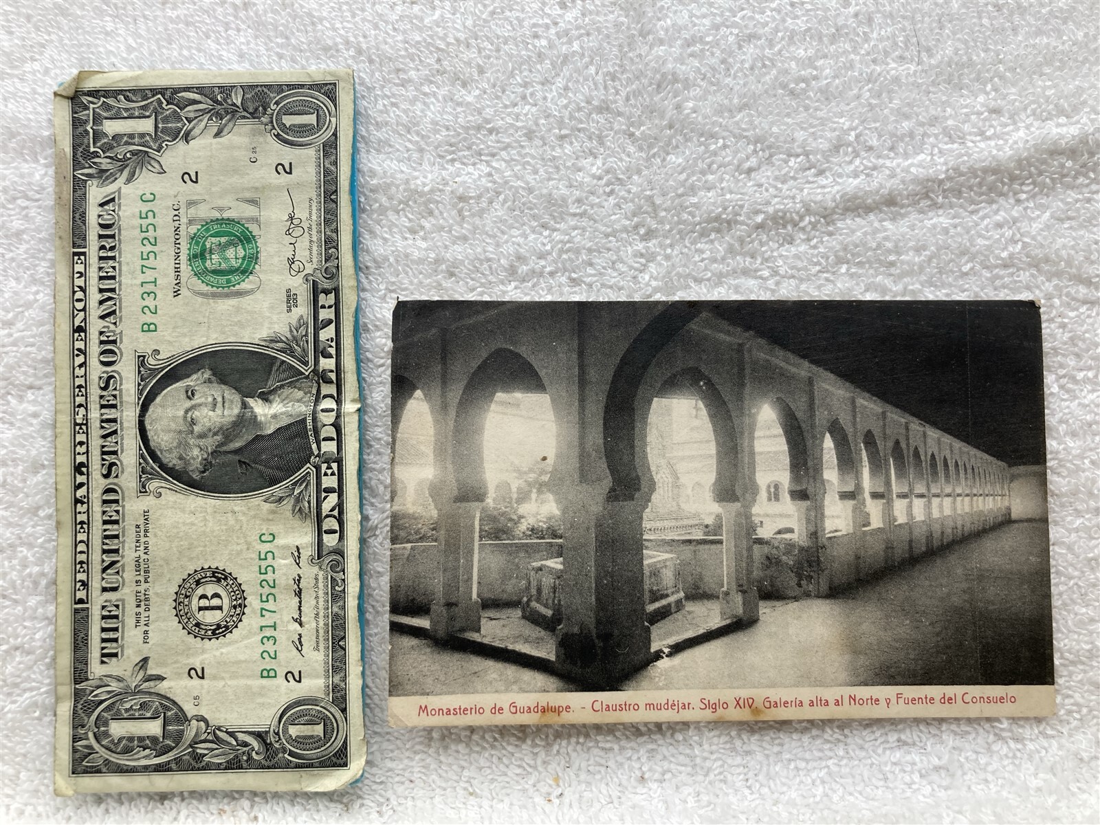 1940’s Monasterio de Guadalupe Post Card Spain Tarjeta Postal Monastery Version3