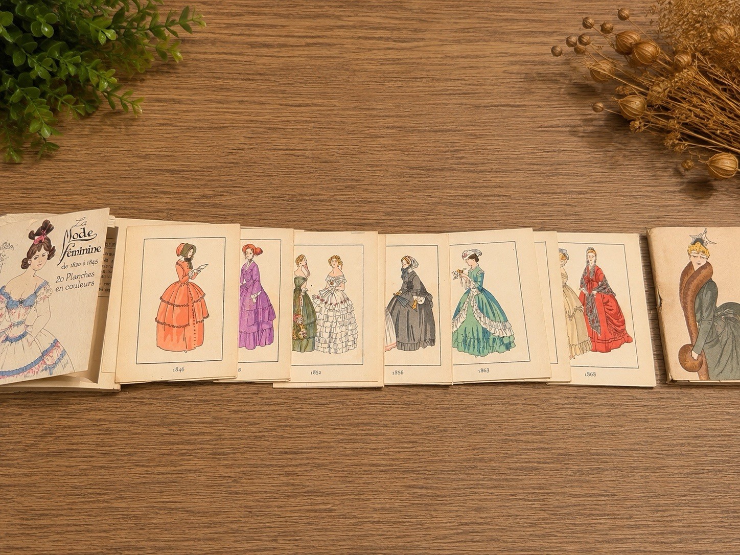 Vintage French Fashion Plate Cards Boxed Set 80 Paris Nilsson 1795-1900 Complete