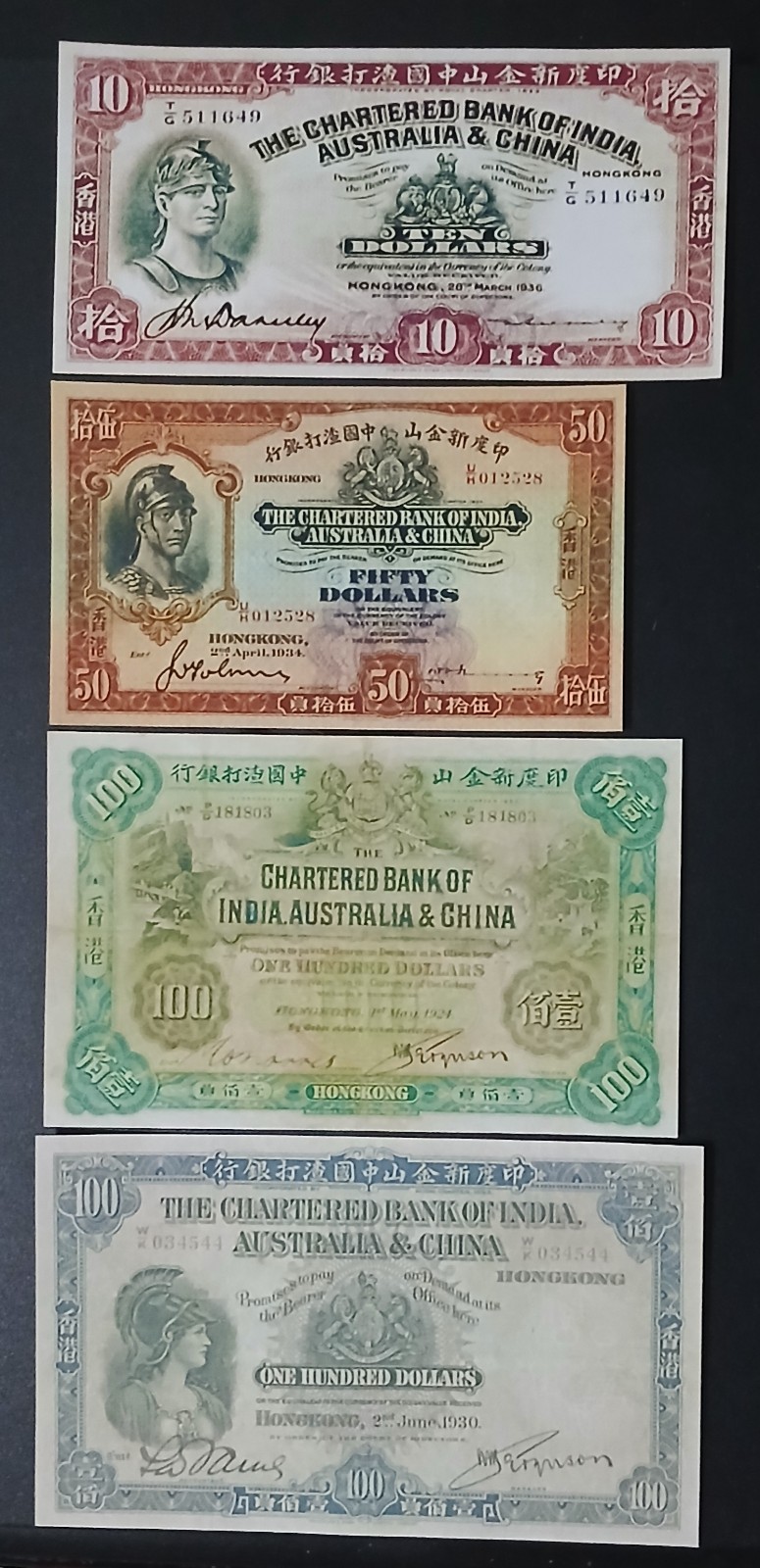 Reproduction – Copy – Hong Kong – Bank of India, Australia & China – Beautiful