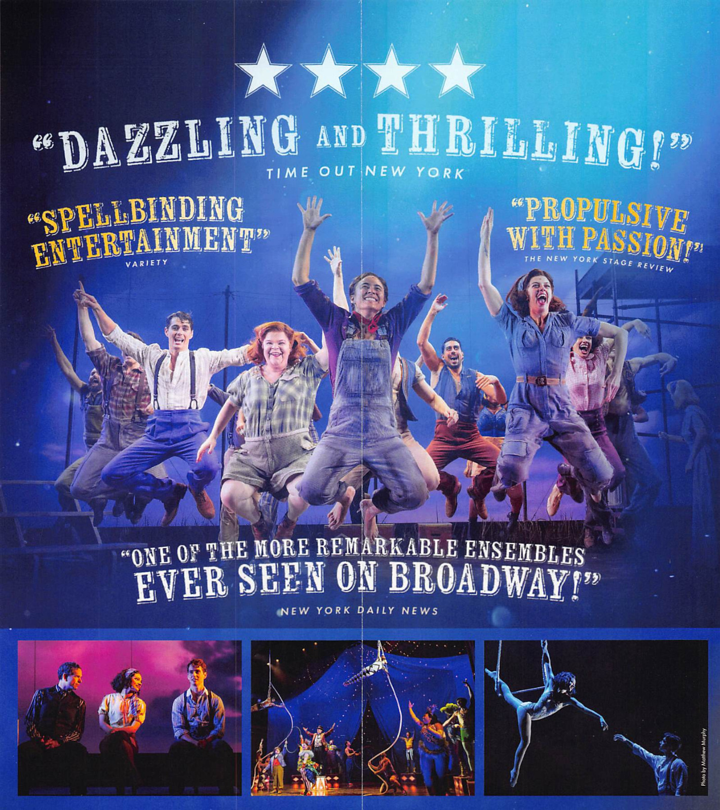 Water for Elephants the Musical Ad Flyer Broadway New York City Grant Gustin