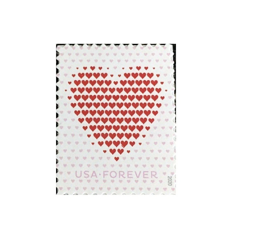 USPS 2020 Love Hearts MNH 5 Sheets 100 Wedding Forever First Class Stamp Panes