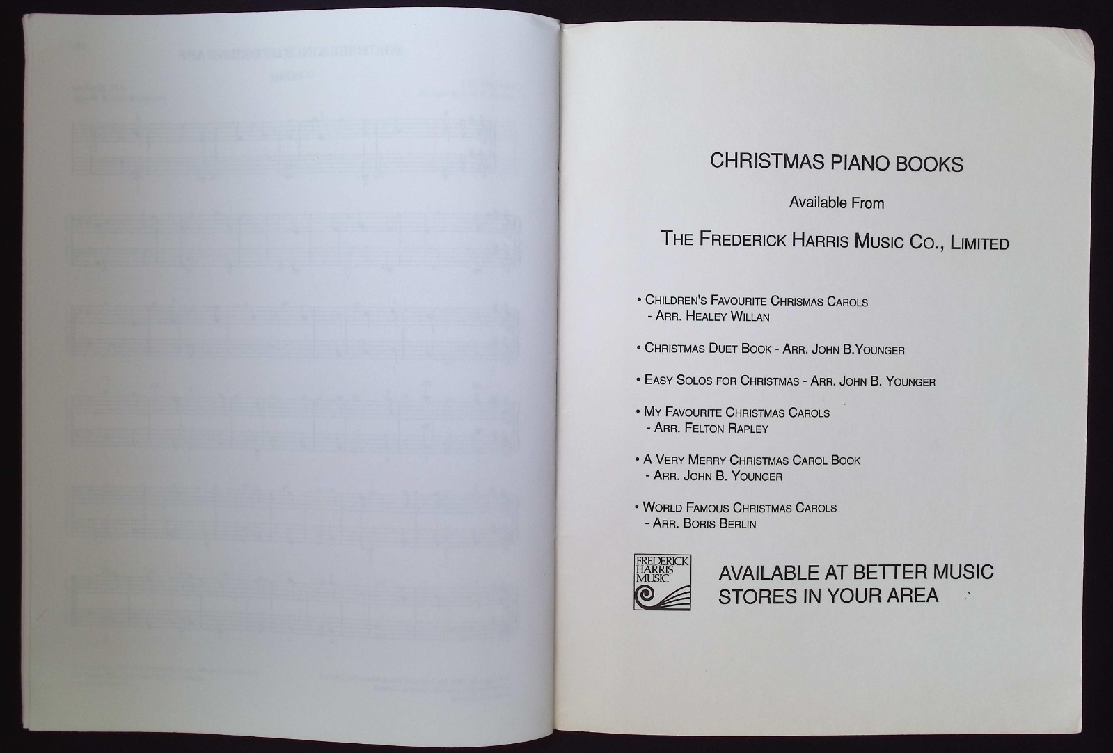 Christmas Duet Book – Piano Duets compiled and arranged by John B. Younger, 1986
