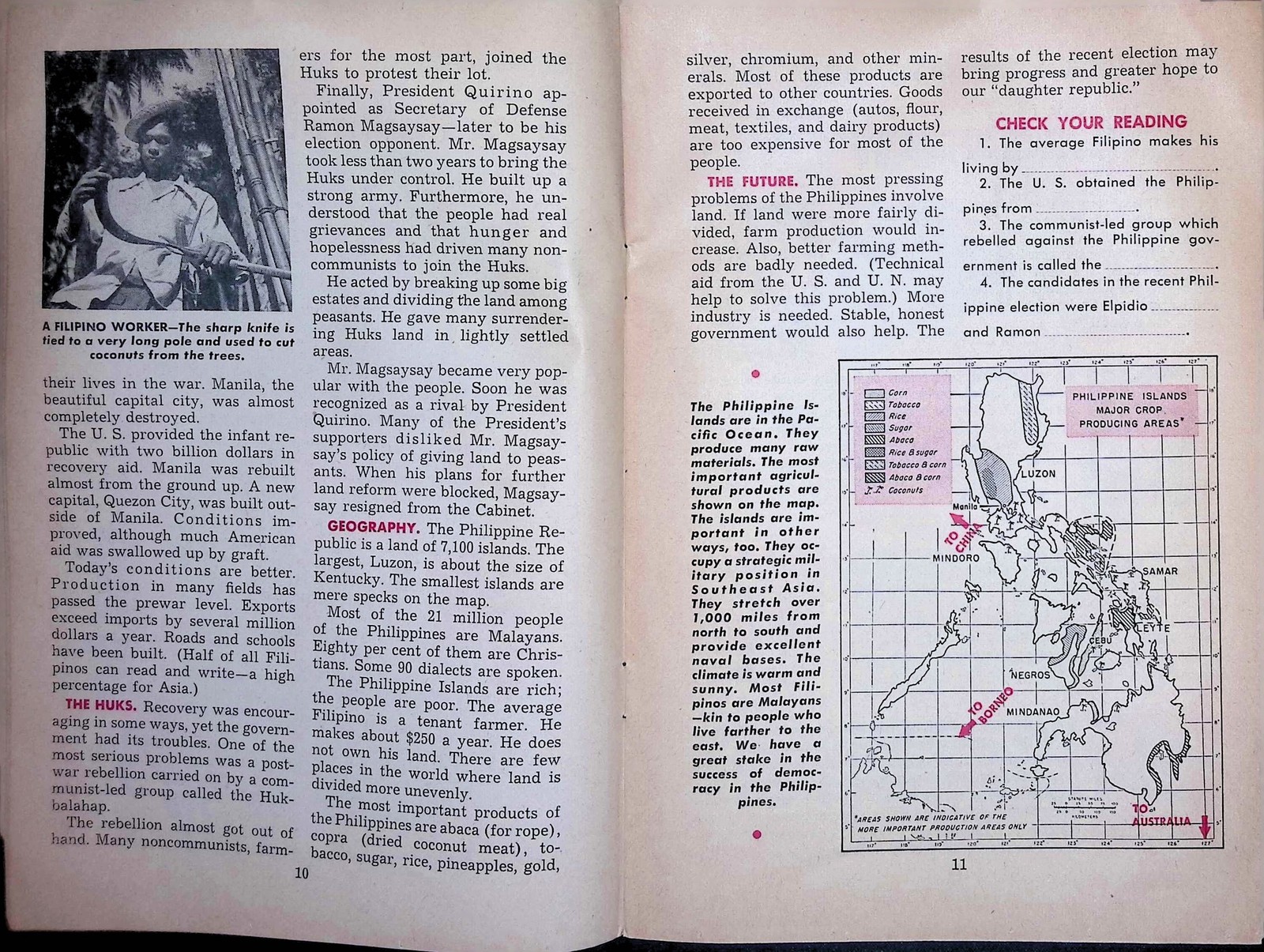 Read Magazine Nov 15 1953 Vol 3 #5 Philippines Eisenhower Thanksgiving