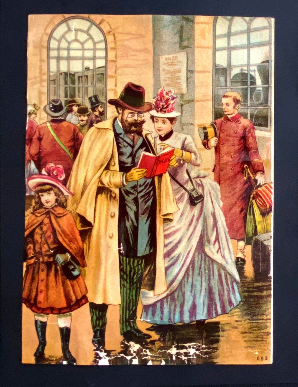 CHROMOS XIXth Century Print Format 13 cm / 18 cm Salle des Pas Perdus