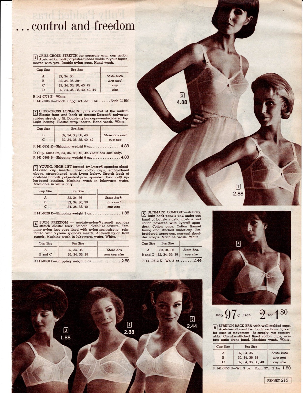 VINTAGE 60’S LADIES SLIPS BRAS PHOTO CLIPPING CATALOG ADS PRINTS