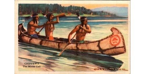 Educational Pictures Chippewa Trade Card Charles Bull 1900s Ojibwe Indian