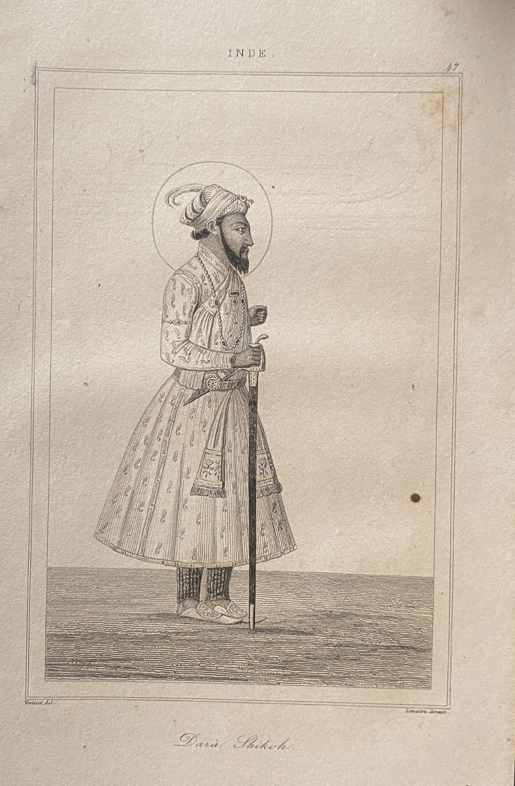 Engraving India 1843 “DARA SHIKOH”