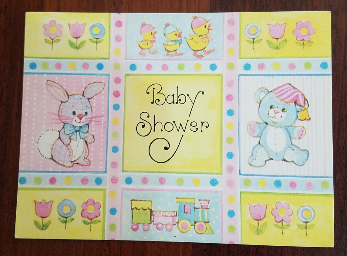 Vtg 80s Baby Shower Invitation Cards Bunny Bear Chicks Spring 8 New +4 Extra