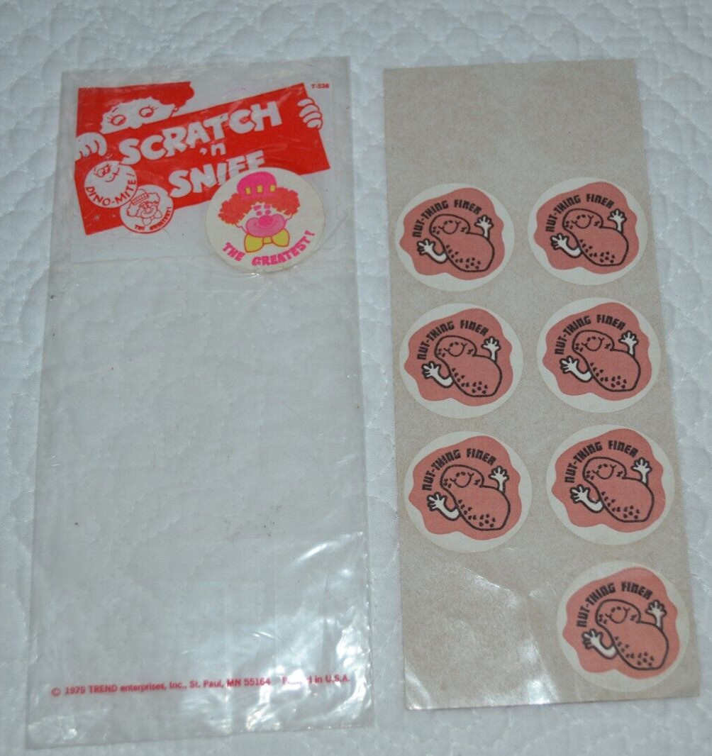PEANUT Scratch ‘n Sniff 1979 RARE Vintage 70’s 7 Stickers by TREND Brown Matte