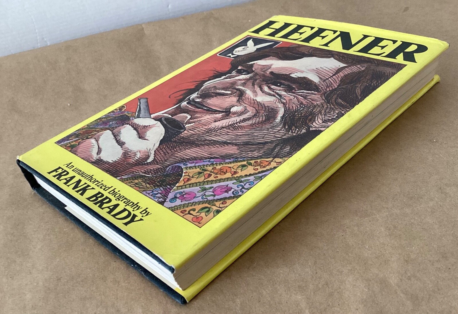 Hugh Hefner 1st edition Hardcover HCDJ 1974 biography book Frank Brady