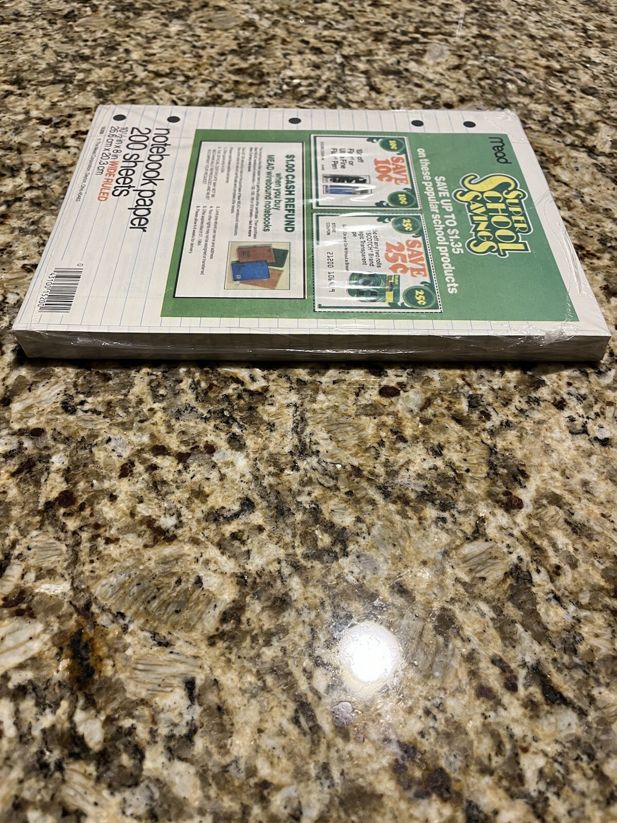 Vintage Mead Notebook White Paper Wide Rule 200 1984 Lot Of 2 Sealed NEW