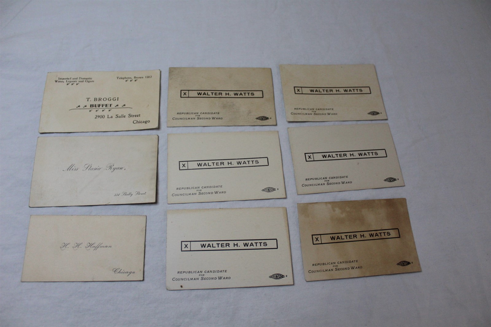 Business & Political Cards Lot of 9 – 4 Different Antique