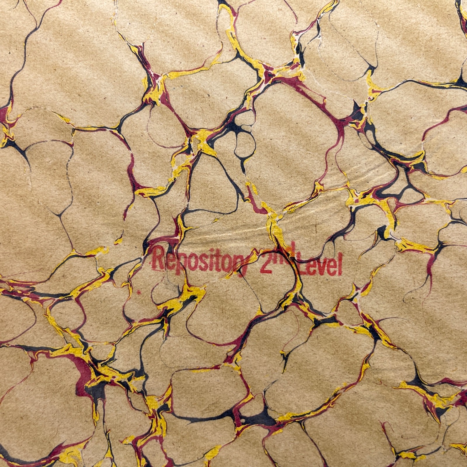 Antique Marbled End Papers Bookbinding Brown Red Yellow Blue Black Lot of 10