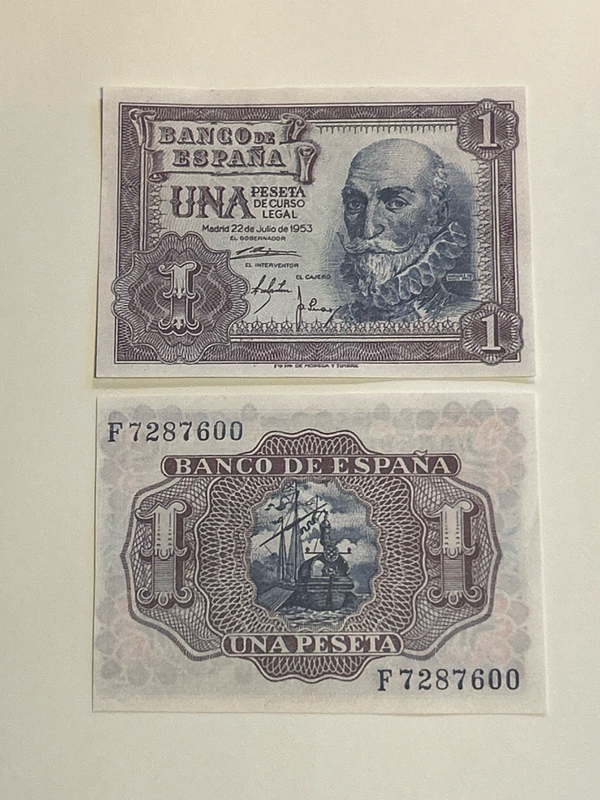 ANDORRA / LAMINATED HISTORICAL REPLICA PRINT – (P) 1 PESSETA NOTE