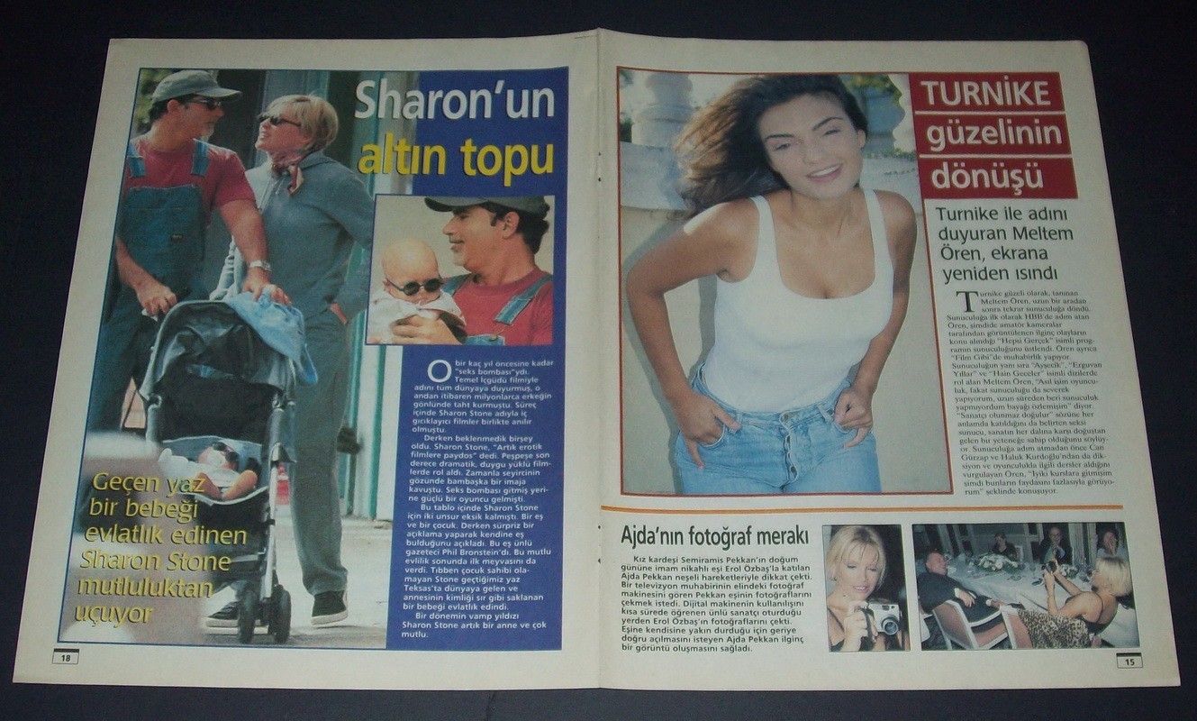 BRITNEY SPEARS-SHARON STONE-PHIL BRONSTEIN Turkish CF POSTER-PHOTO ARTICLE 53170