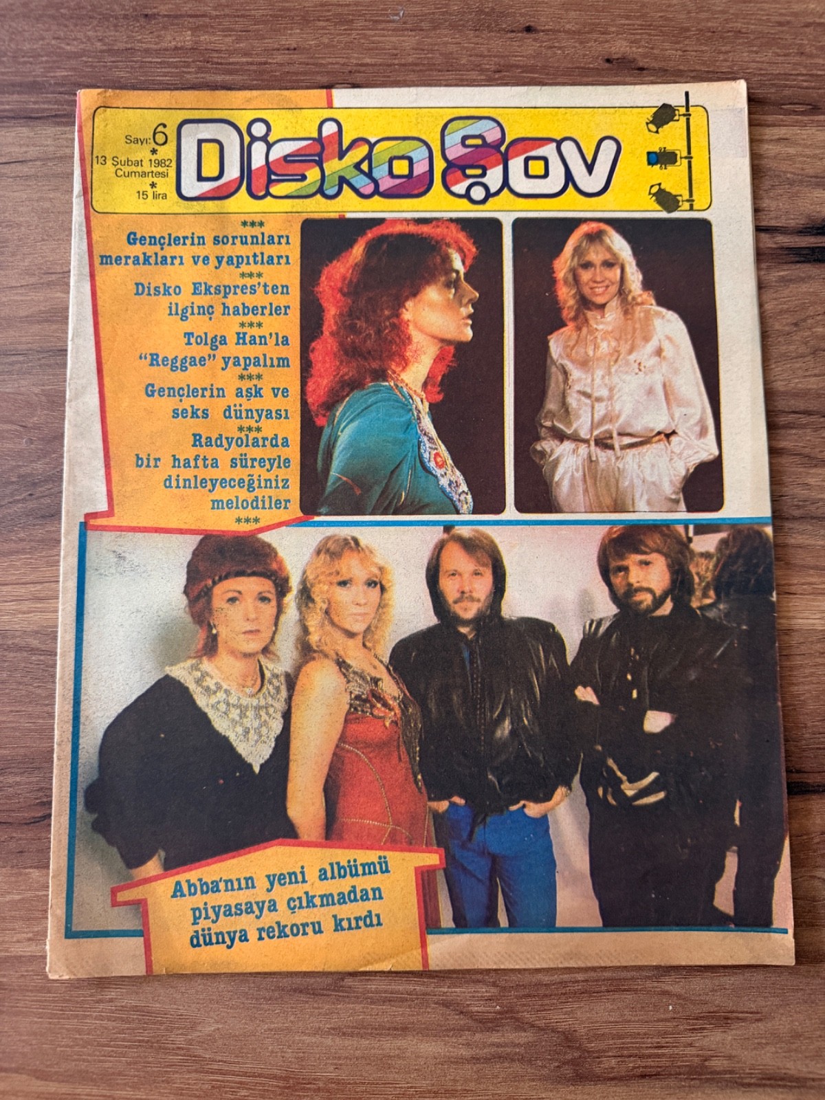 1982 Disko Sov Magazine ABBA Cover Rare Turkish Music Pop Vintage Magazine