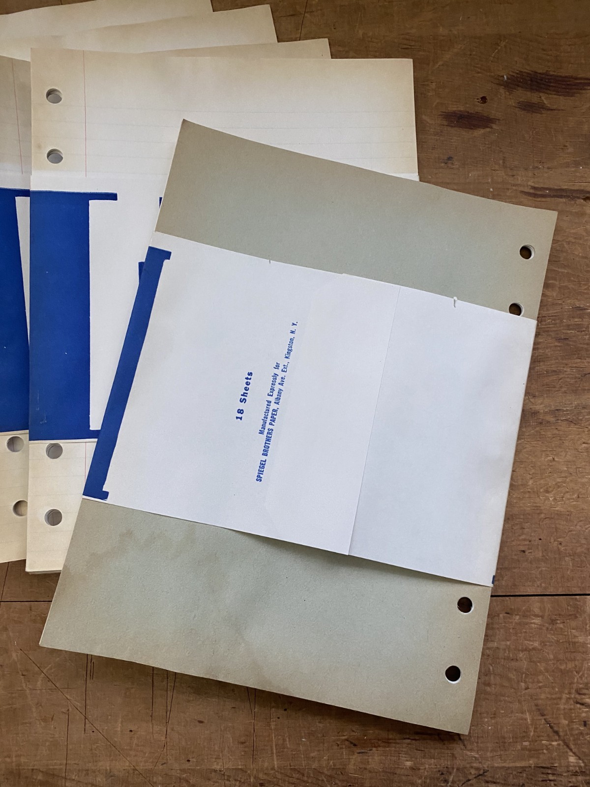 5 Packs NOS Deadstock VTG 50’s School Lined Filler Paper, 90 Sheets, Aged Patina