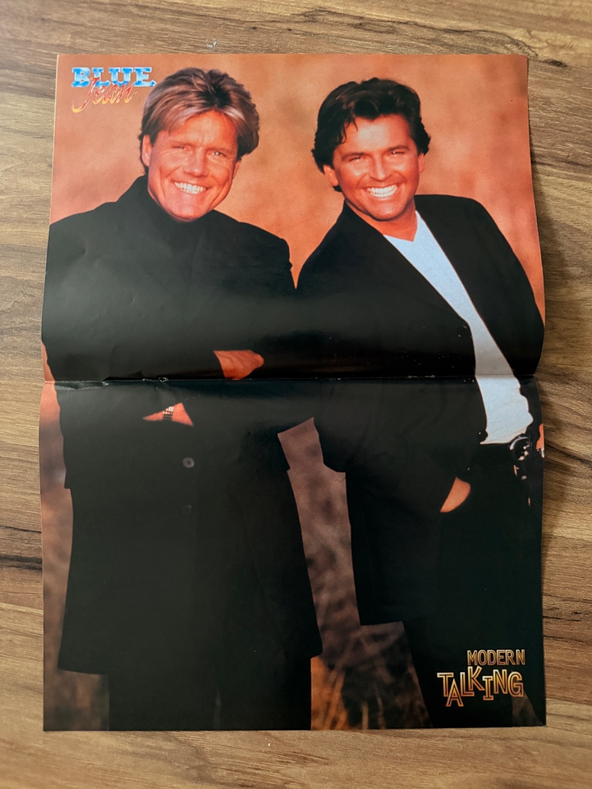 Modern Talking Vintage Turkish Blue Jean Magazine Poster Rare 80s Pop Duo