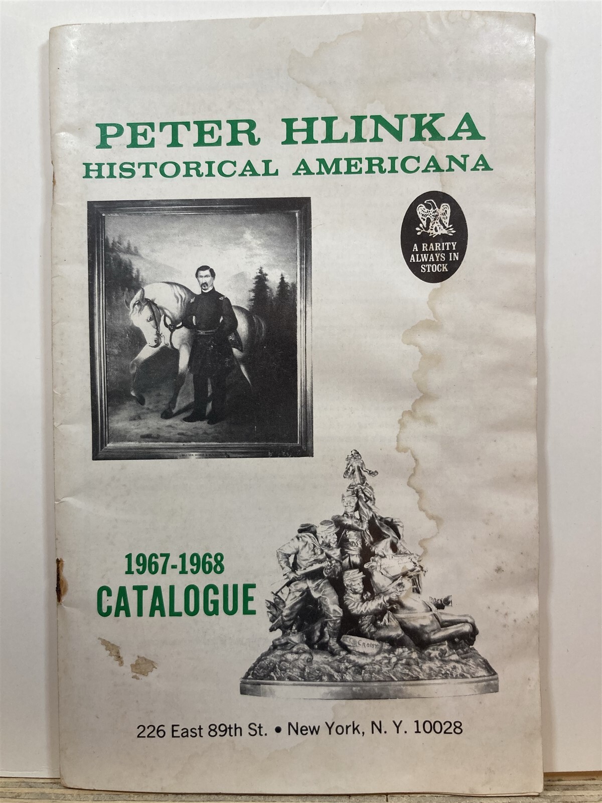 1967 1968 Peter Hlinka Historical Americana Catalogue New York Antiques Vtg