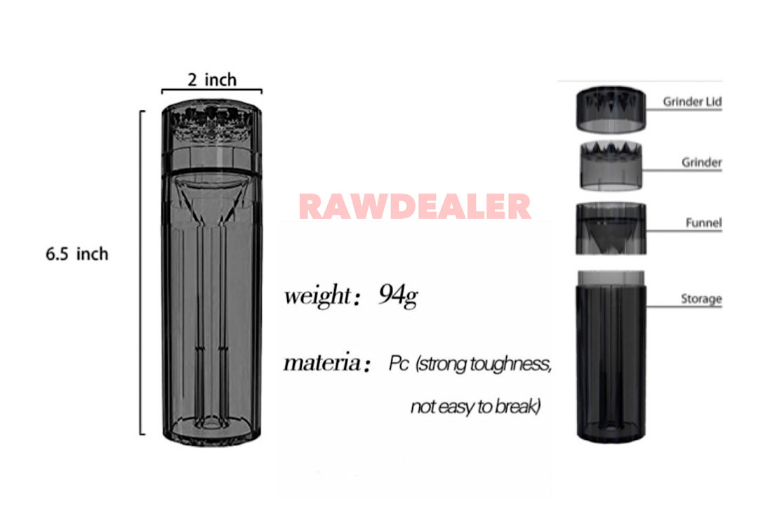 RAW cone king Size classic pre rolled(200PK) +filler grinder storage 3 in 1