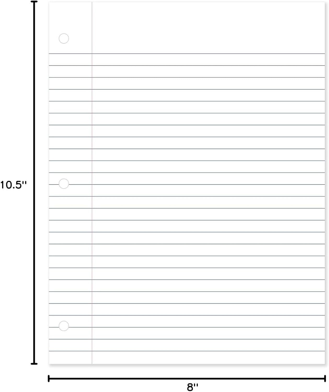Ideal Wide Ruled Loose Leaf Paper – 200 Sheets, 8″ x 10-1/2″ for Easy Notetaking