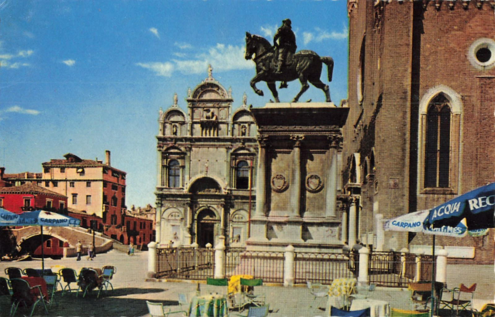 Postcard Italy Venice Colleoni Monument