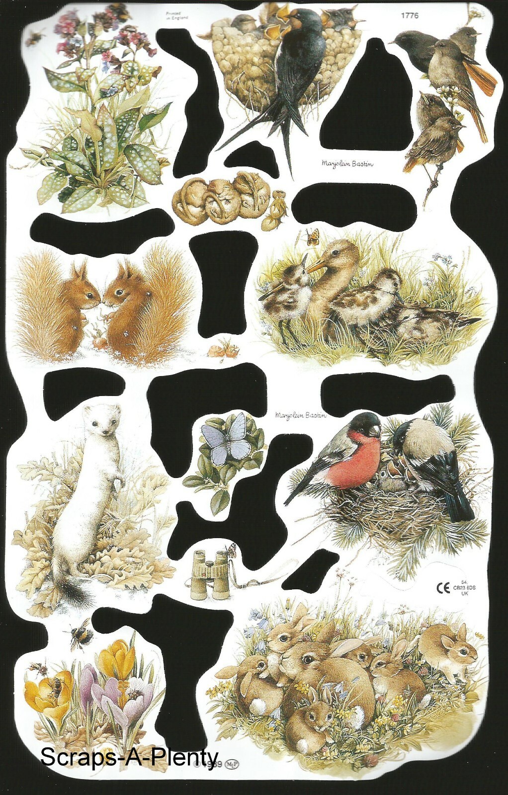 Mamelok Embossed Scrap Die Cut – Birds, Squirrels, Nests (Marjolein Bastin) 1776