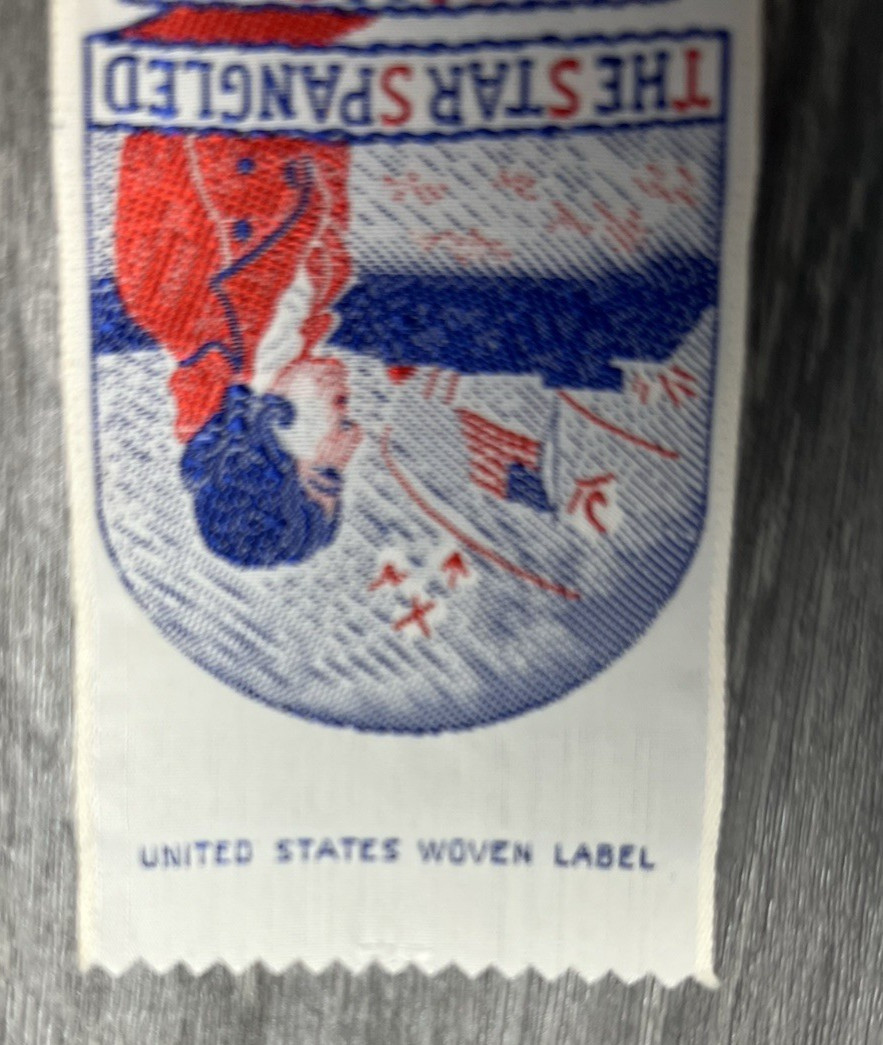 Francis Scott Key Star Spangled Banner Ribbon United States Woven Label