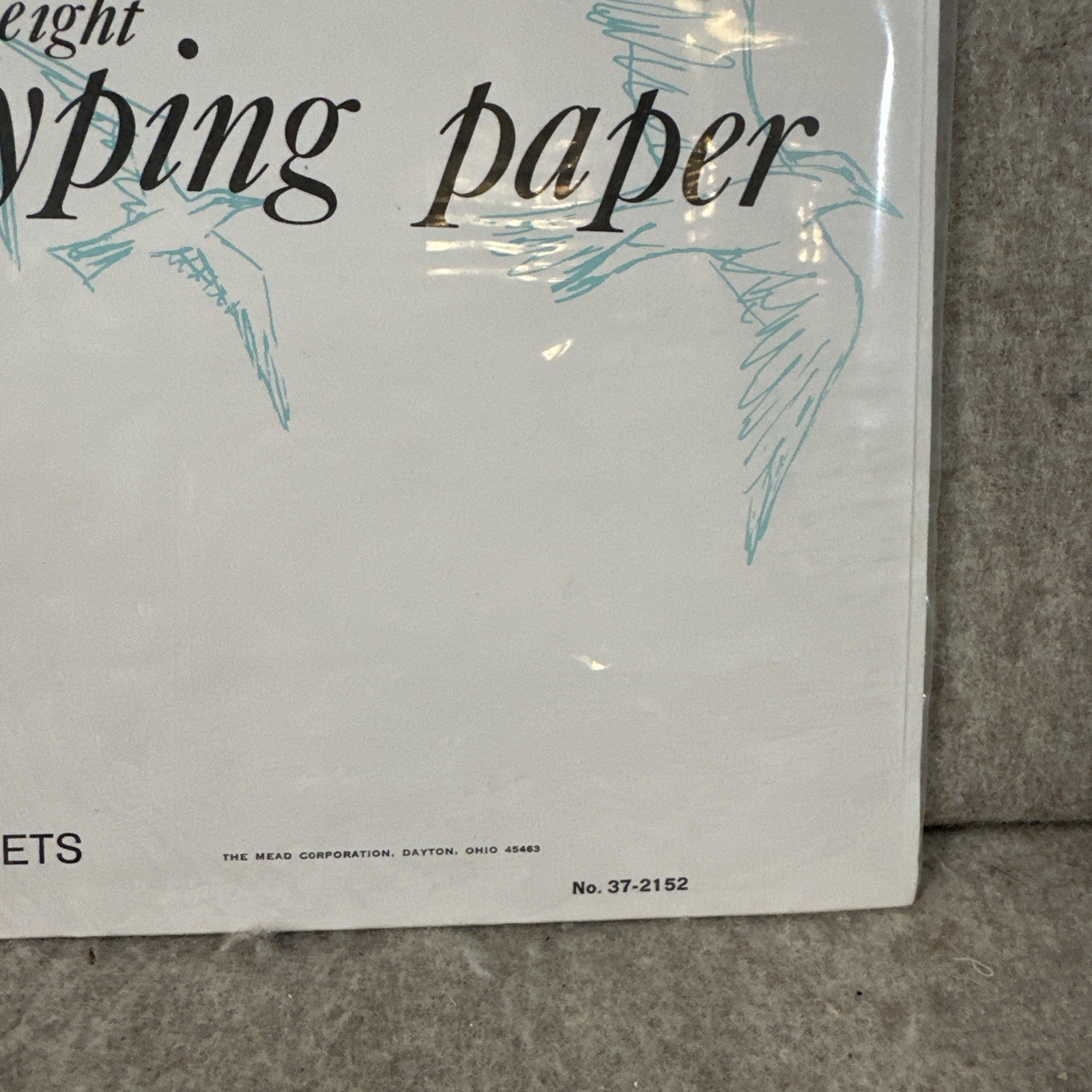 VTG NOS Typewriter Onionskin Cloud Ripple Air Weight Typing Paper Delicate 30 Ct