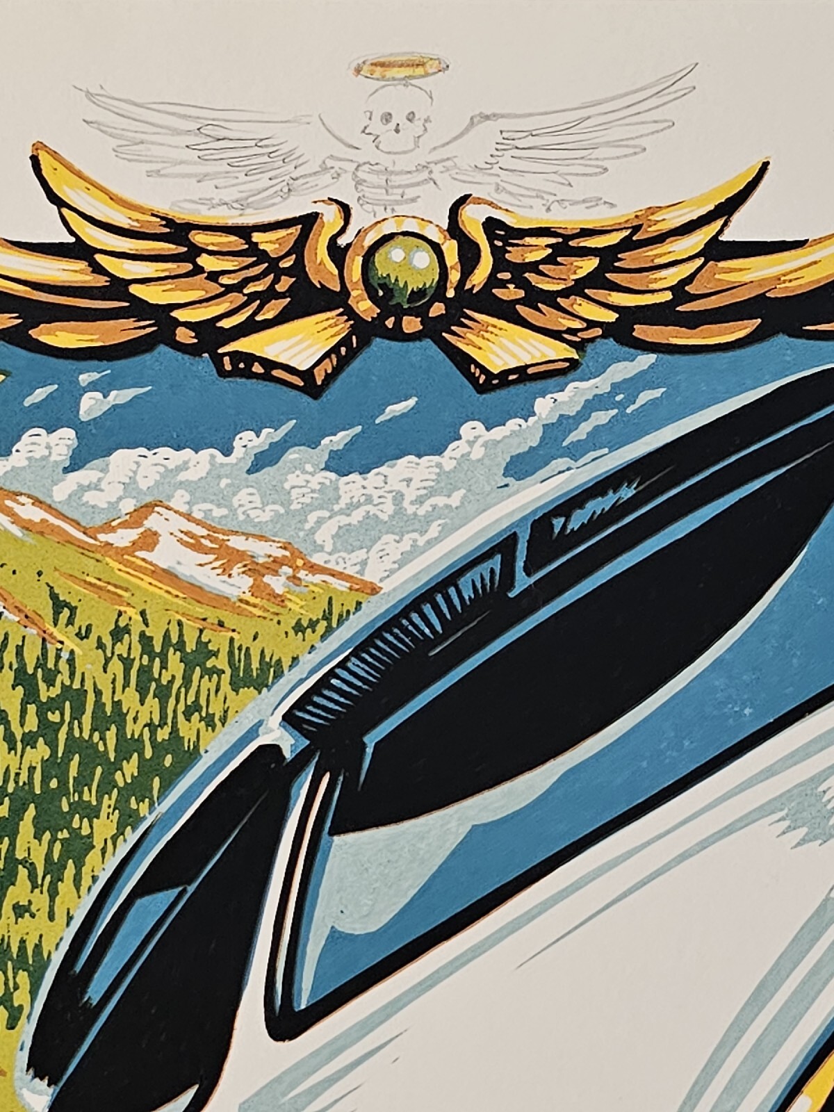 Pearl Jam Ride Fest 2016 AJ Masthay Doodled S/N AE Poster ScreenPrint Telluride