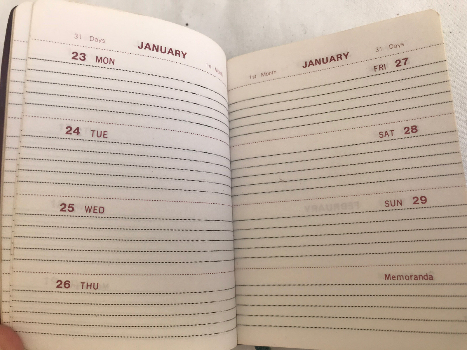 Vintage Wadlow 1978 Miniature Diary