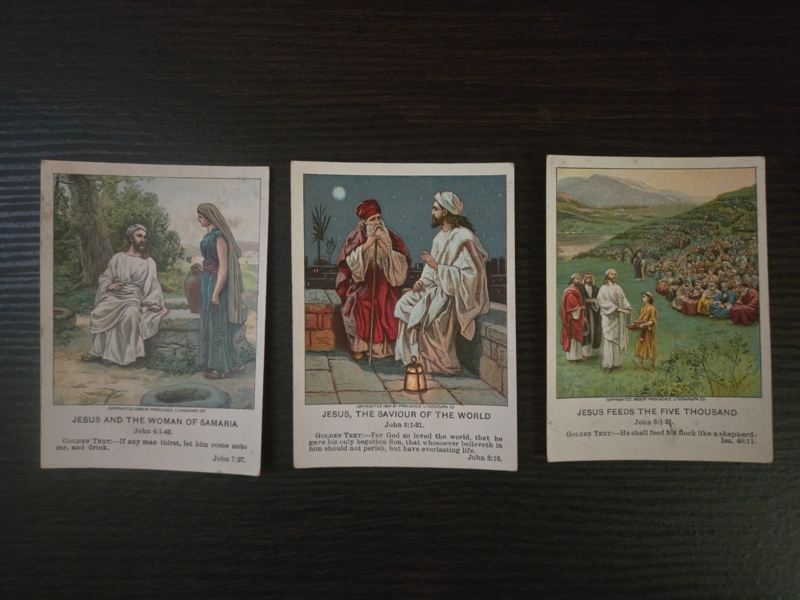 Antique Berean Lesson Pictures Lot 14 Bible Cards 1908 Religious Lithograph