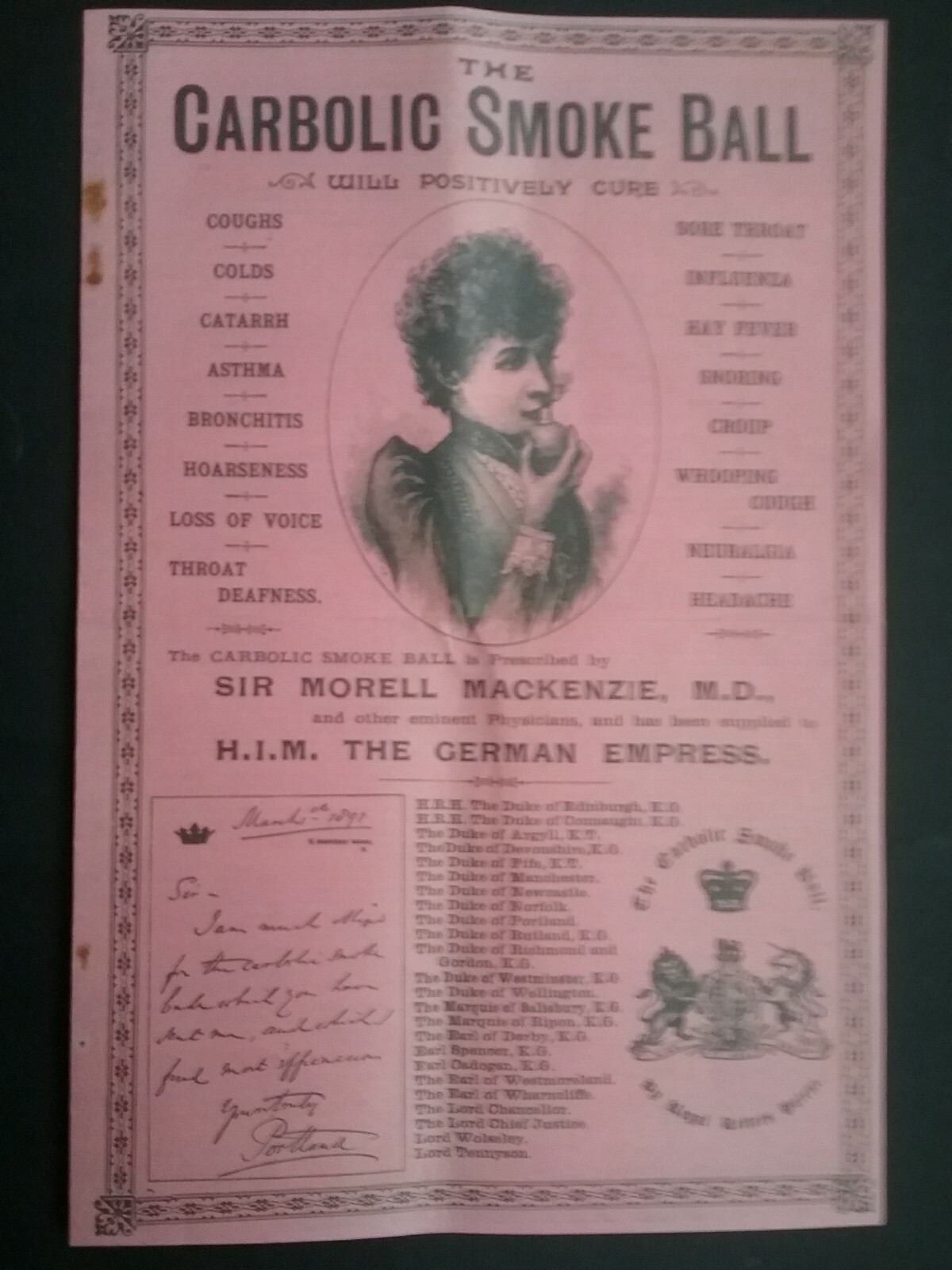 VICTORIAN THE CARBOLIC SMOKE BALL BOOKLET ***(SEE DESCRIPTION FOR DETAILS)***