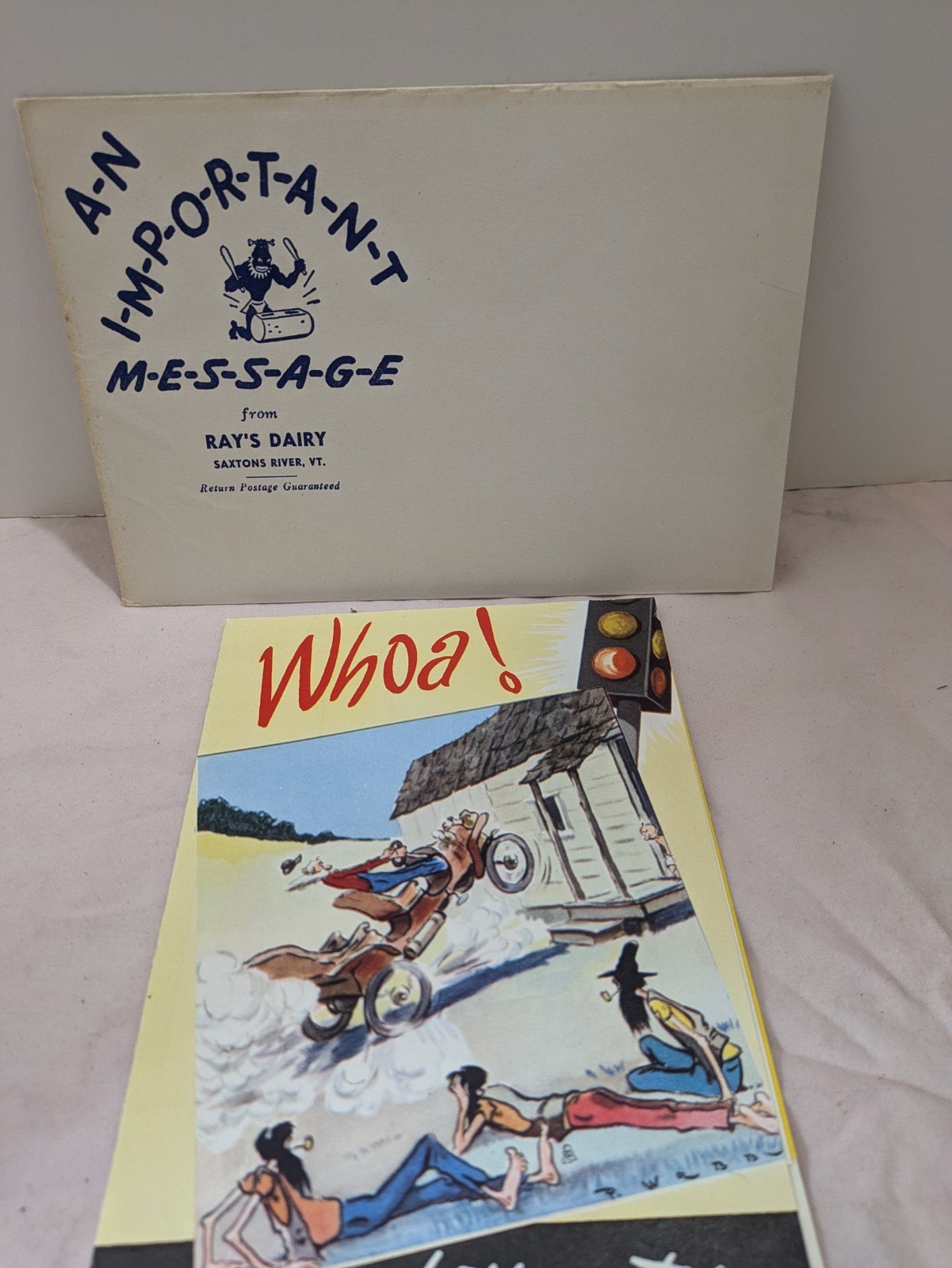 Vintage Advertising Mailer RAY’S DAIRY Saxtons River VT 1950’s NOS