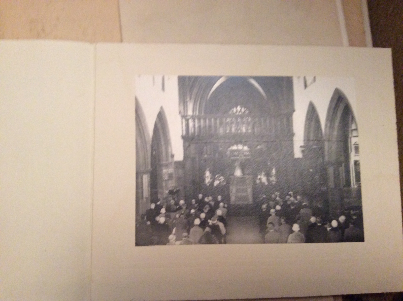 f1m 6x4inch on card bw photograph wedding bride groom in church 1960s C