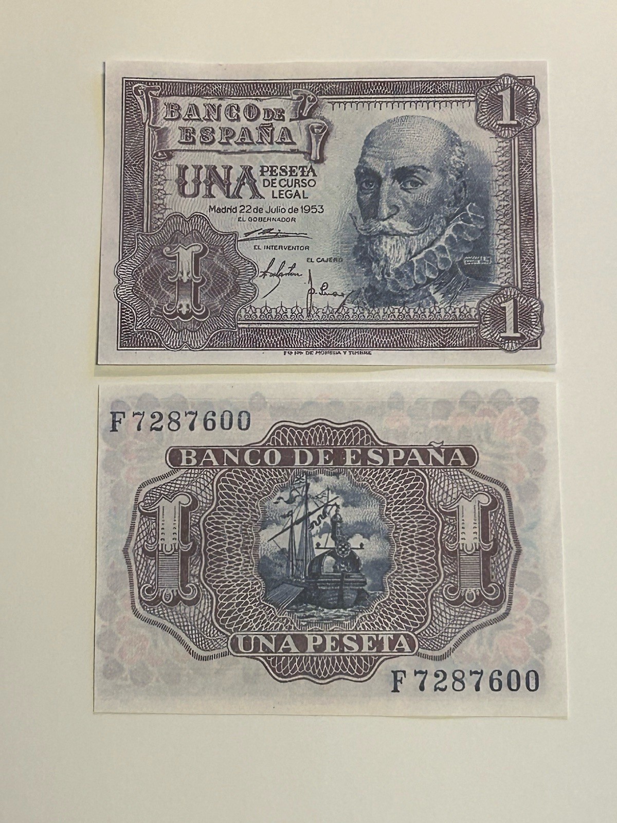 ANDORRA / LAMINATED HISTORICAL REPLICA PRINT – (P) 1 PESSETA NOTE