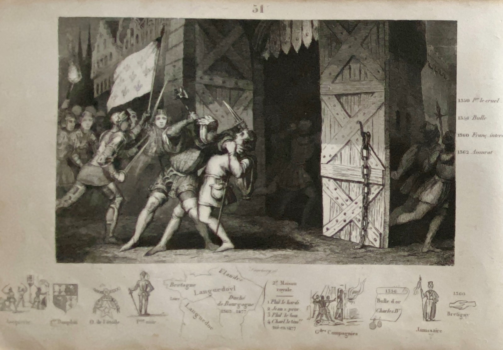 Engraving Kings Of France “Jean II Le Bon”