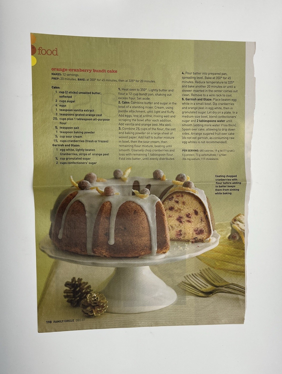 Vintage Lot of 7 Recipes from Magazines Colorful Ephemera Print Ads 2007-2008