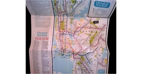 Chemical Bank 1964 New York City World’s Fair Subway Map & Guide Brochure