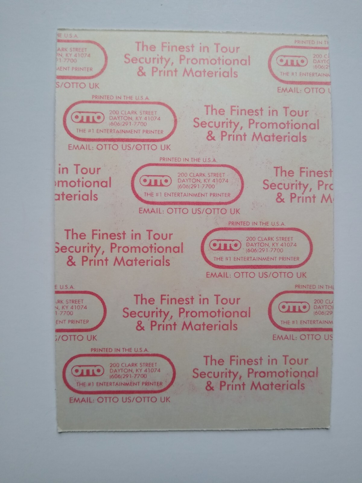 Bruce Springsteen 1988 Tunnel of Love Backstage Pass Original Concert Tour Rock