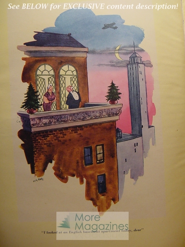 BIG lot of CARTOONS from ESQUIRE magazine 1943! WWII Era