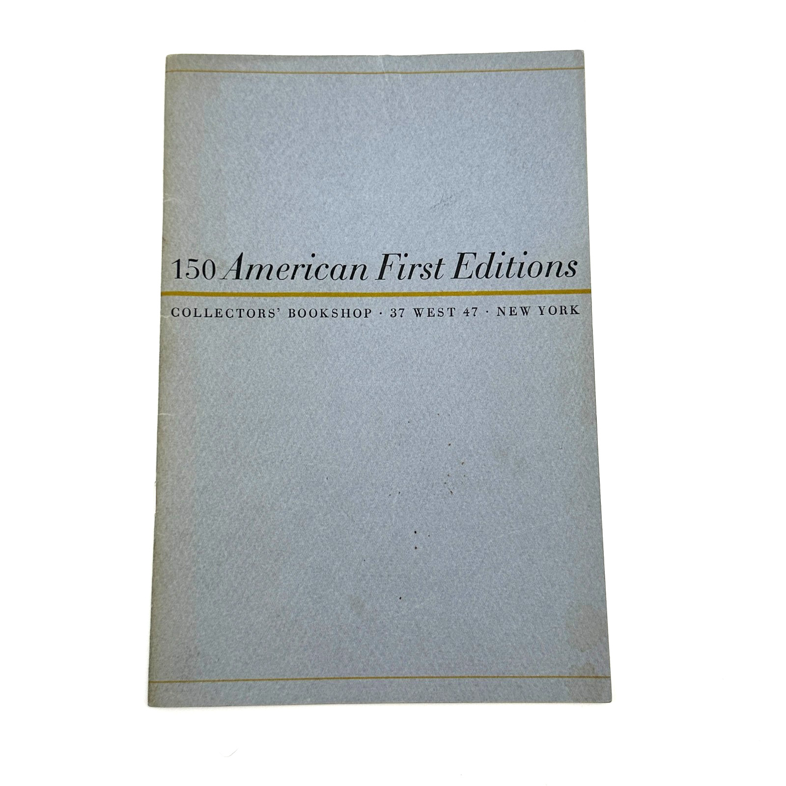 1938 150 American First Editions Catalog Collectors Bookshop NYC Vintage Booklet