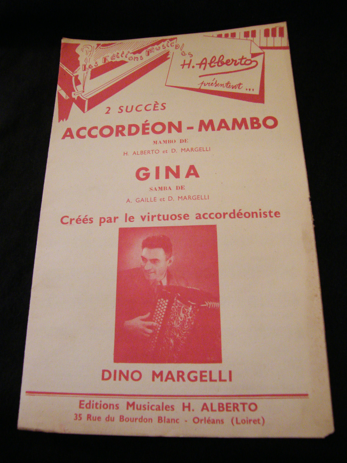Accordion Partition Mambo Dino Margelli Gina Music Sheet