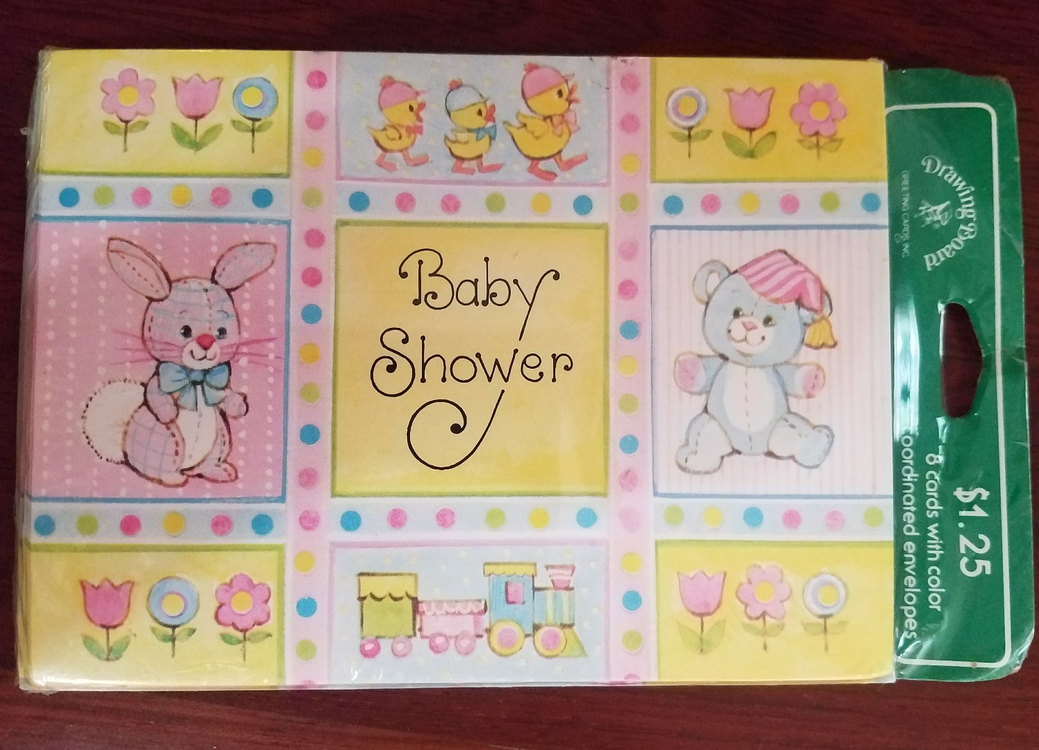 Vtg 80s Baby Shower Invitation Cards Bunny Bear Chicks Spring 8 New +4 Extra