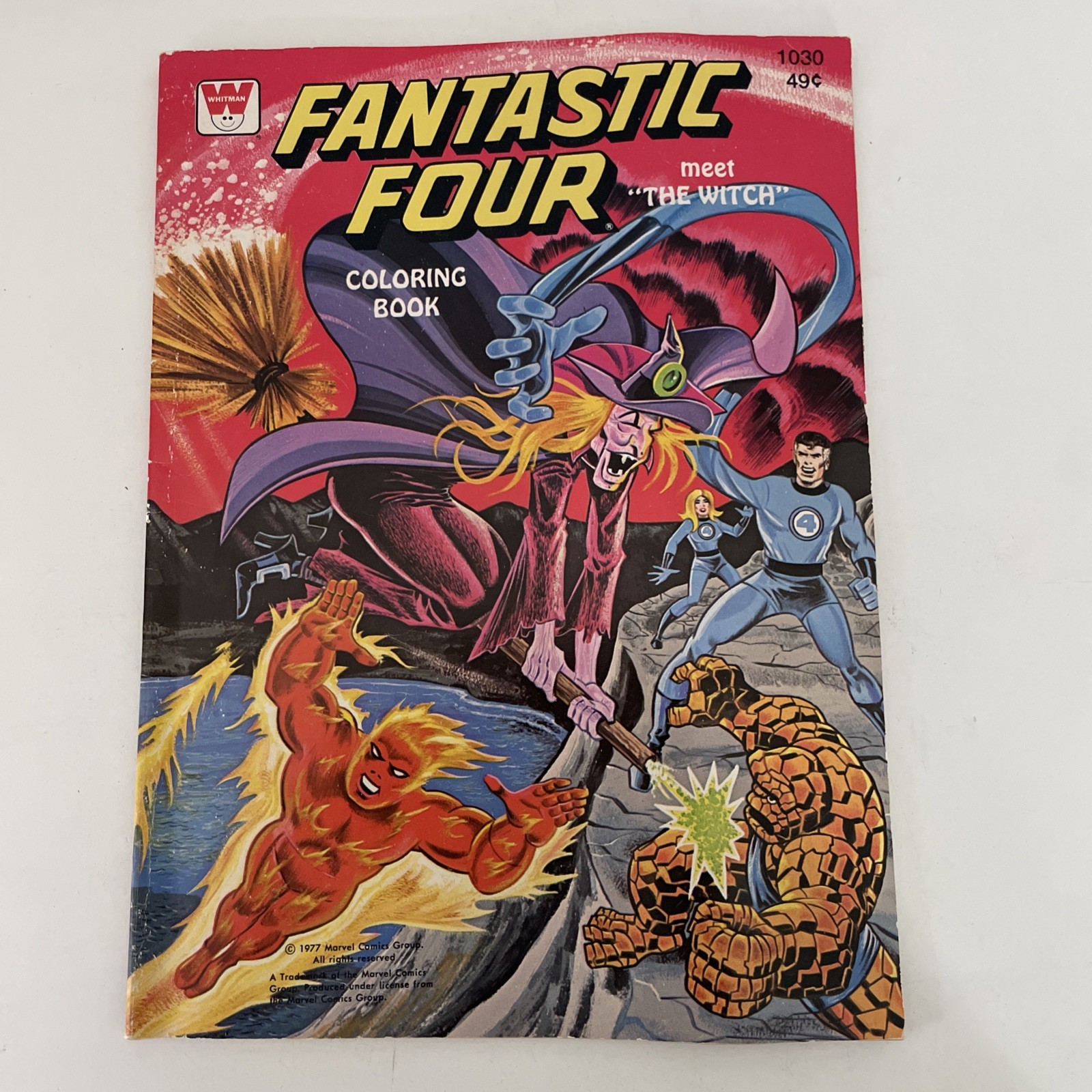 Vintage Marvel Comics – FANTASTIC FOUR Meet “THE WITCH” Coloring Book – 1977
