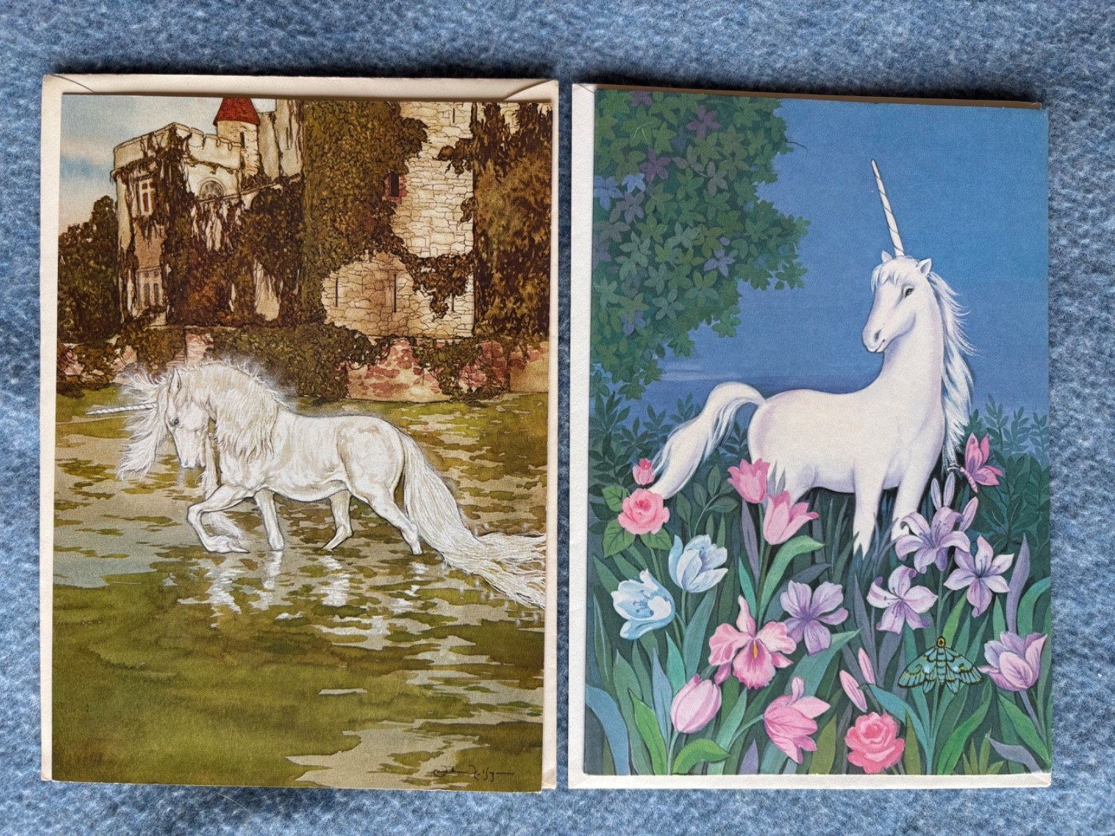 Lot of 13 Assorted Unicorn Greeting Cards, Unused Unsigned with Envelopes